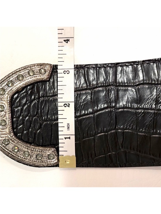 Leatherock Women’s Belt Black Patent Leather Hip Belt #9605 main image 12
